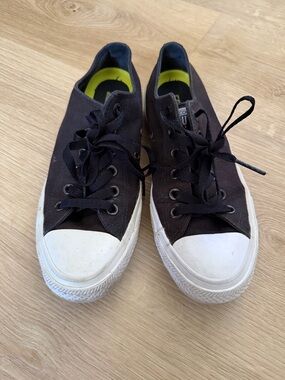 Men's Black Jack Purcell Converse Low-Top Sneakers with White Toe